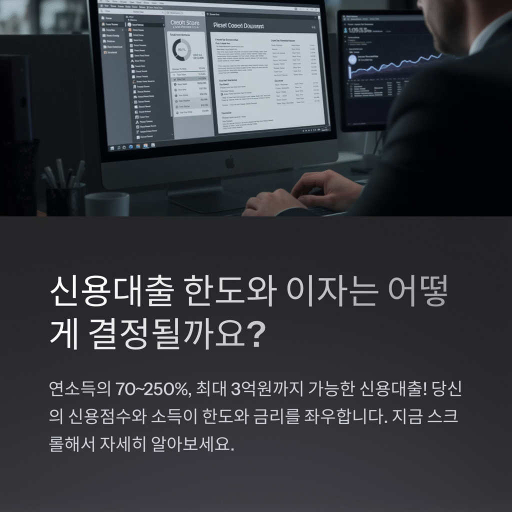 신용대출 한도와 이자는 어떻게 결정될까요?