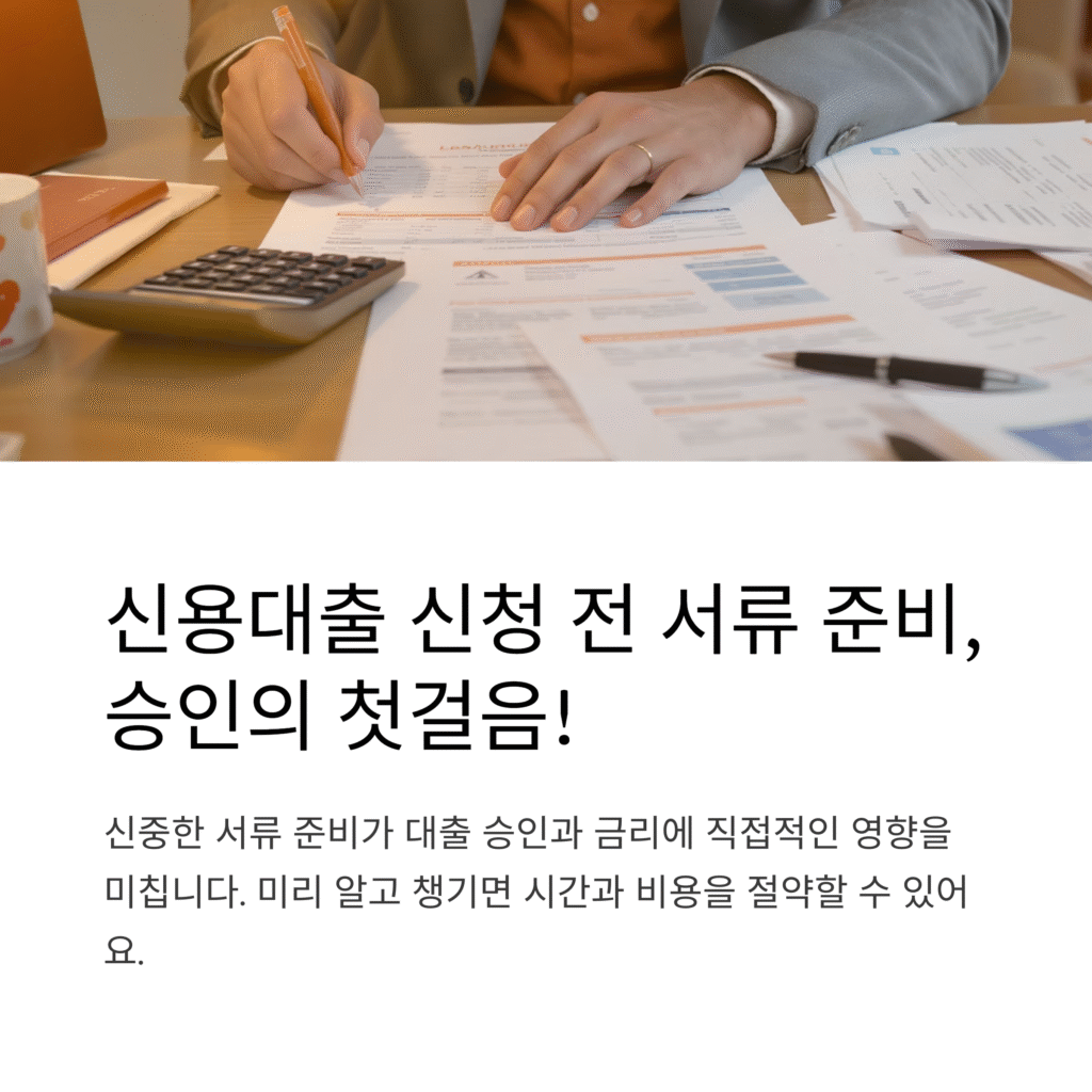 신용대출 신청 전 서류 준비, 승인의 첫걸음!