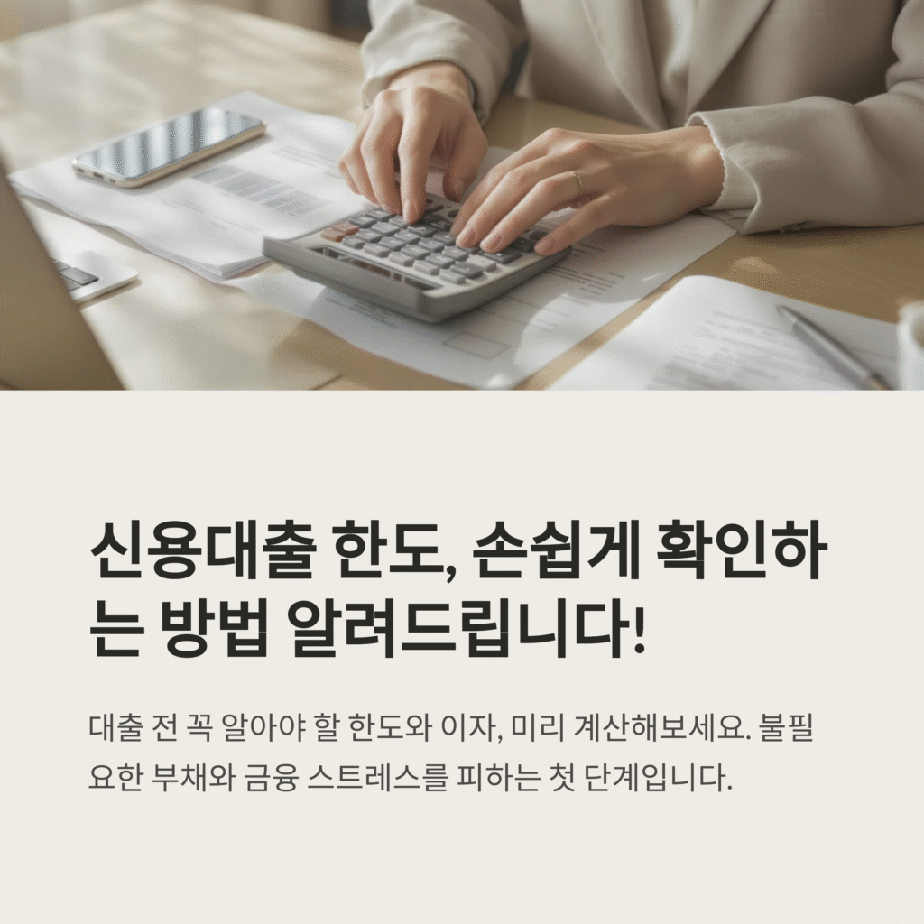 신용대출 한도, 손쉽게 확인하는 방법 알려드립니다.!
