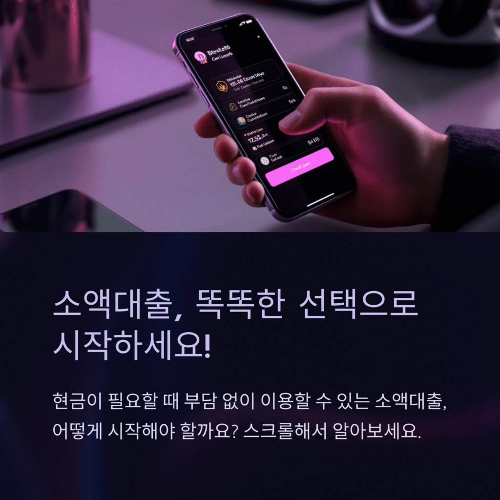 소액대출, 똑똑한 선택으로 시작하세요!