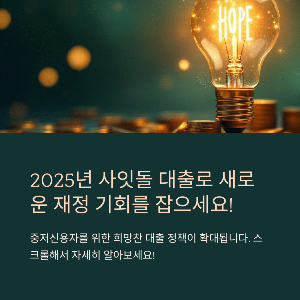 2025년 사잇돌 대출로 새로운 재정 기회를 잡으세요!