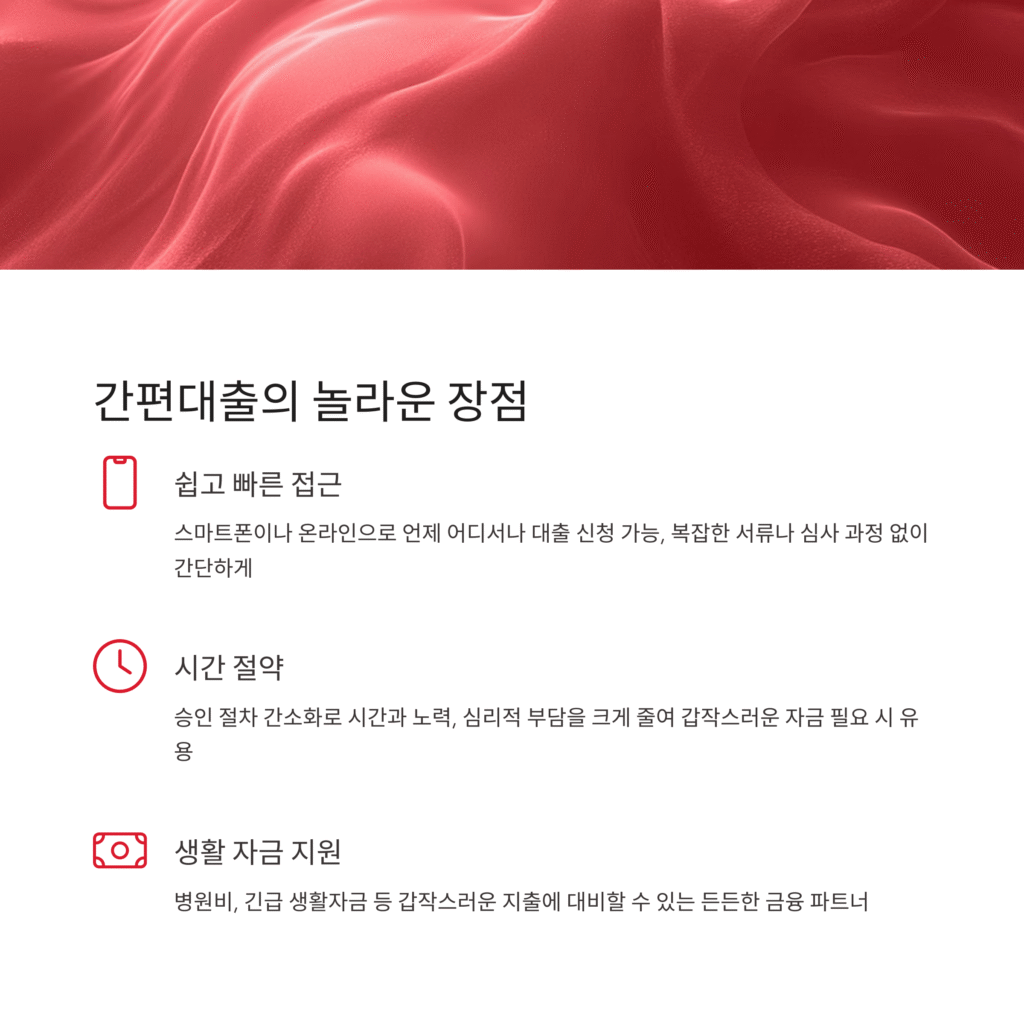간편대출의 놀라운 장점