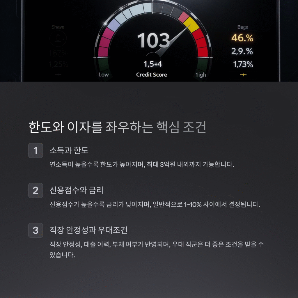 한도와 이자를 좌우하는 핵심 조건