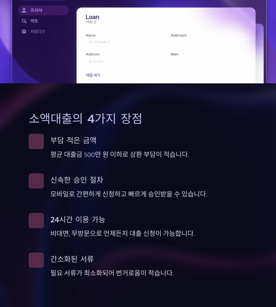 소액대출의 4가지 장점