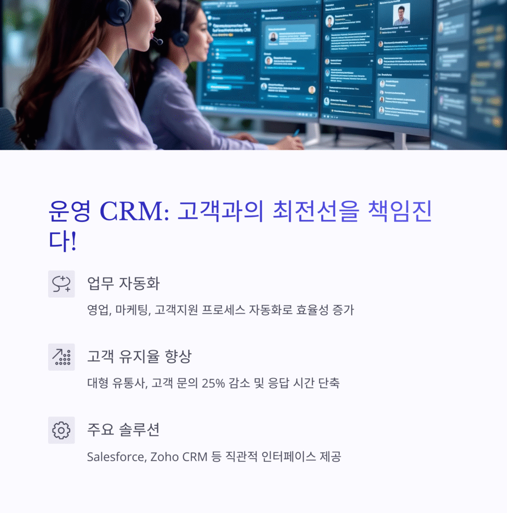 운영 crm : 고객과의 최전선을 책임진다!