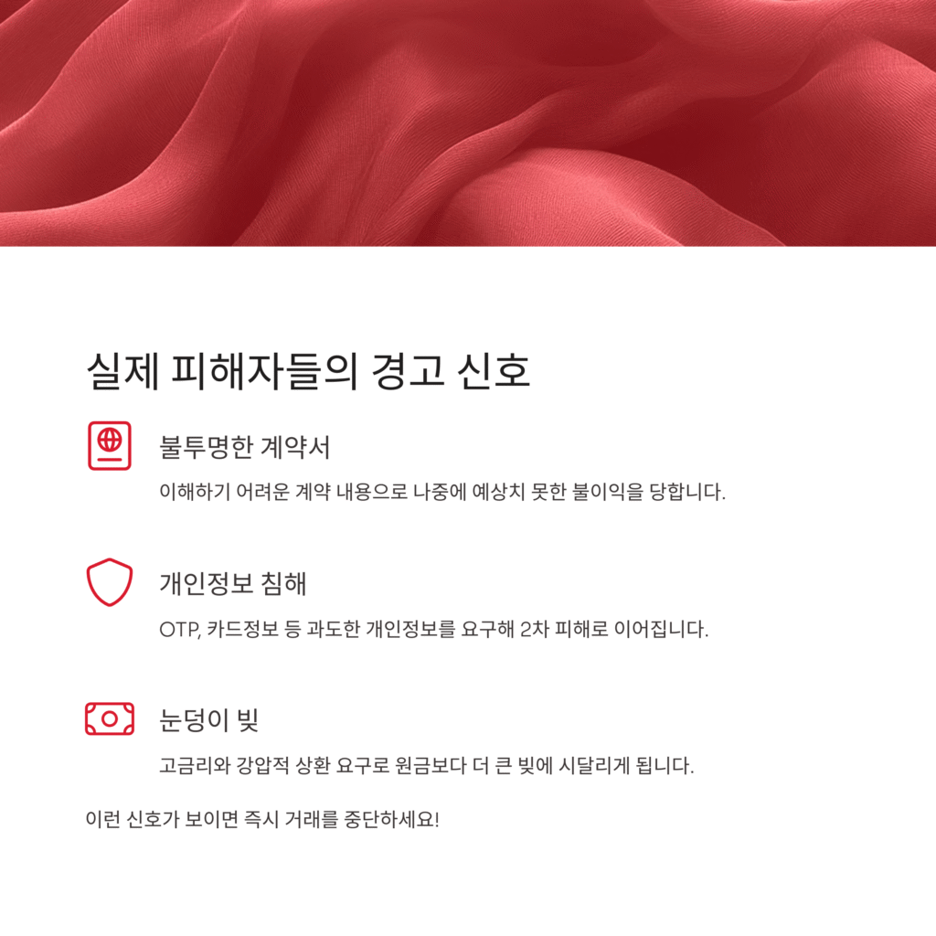 실제 피해자들의 경고 신호