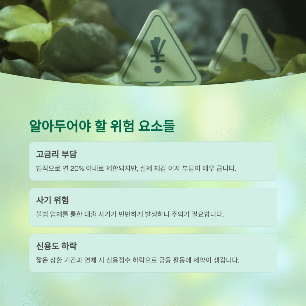 알아두어야 할 위험 요소들