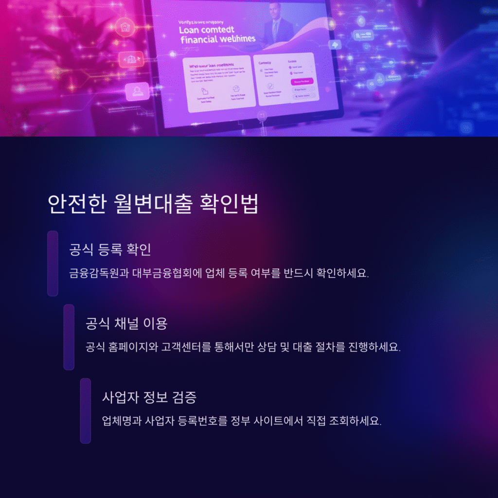 안전한 월변대출 확인법