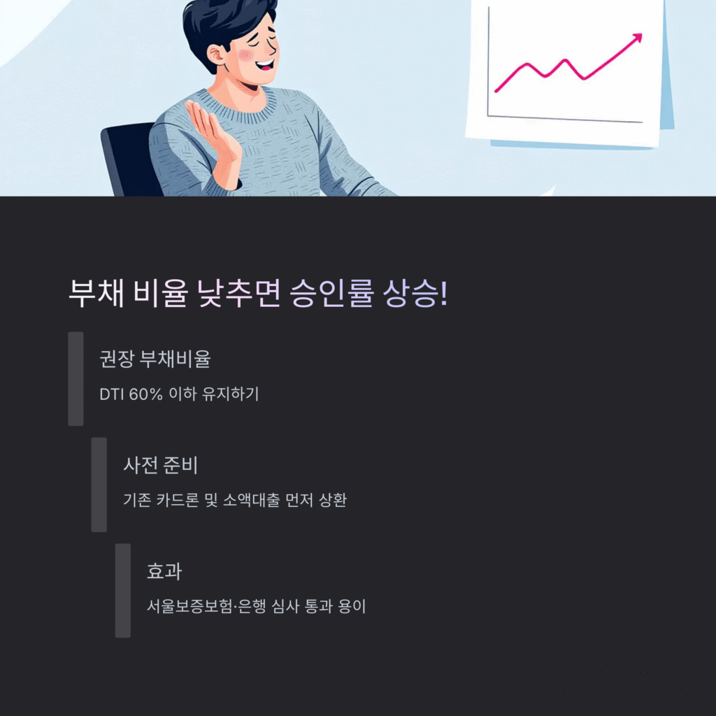 부채 비율 낮추면 승인률 상승!
