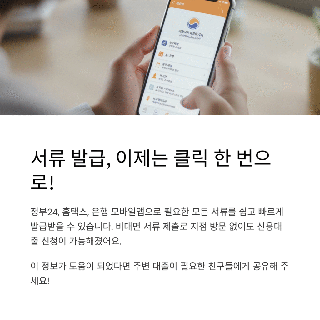 서류 발급, 이제는 클릭 한 번으로!