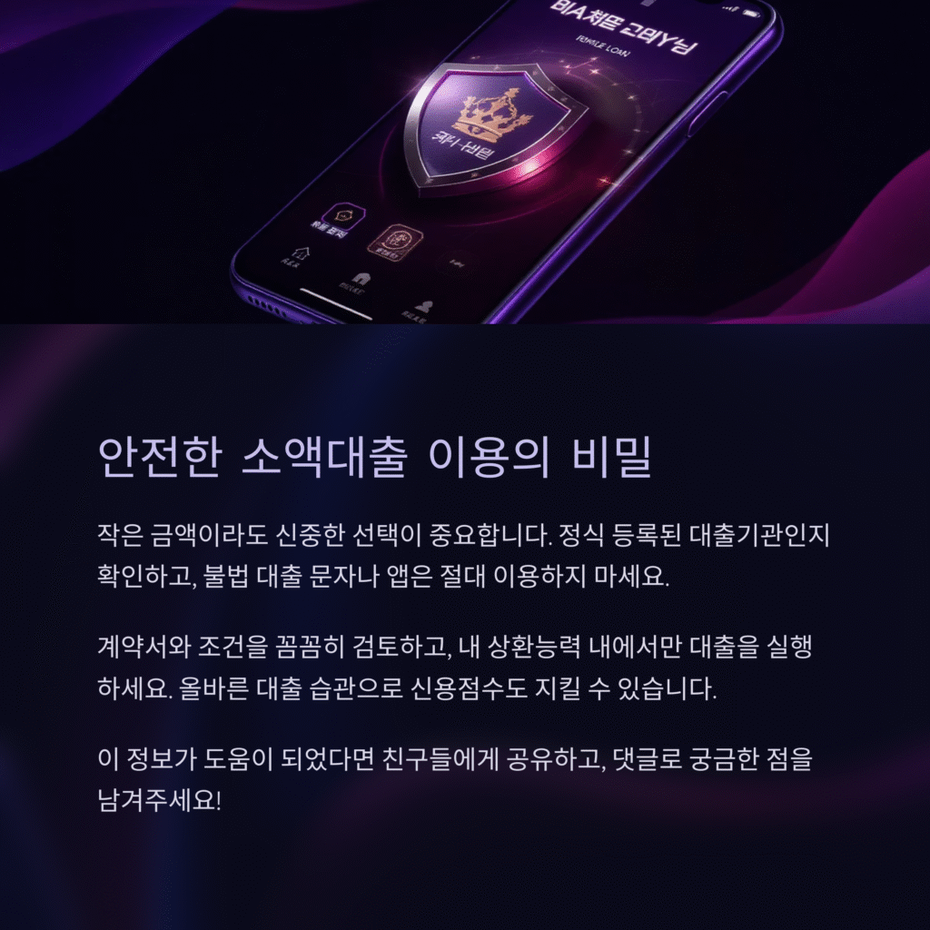 안전한 소액대출 이용의 비밀