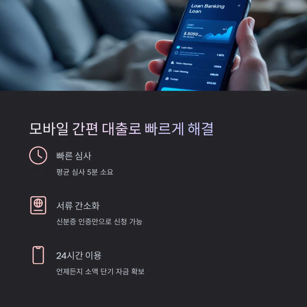 모바일 간편 대출로 빠르게 해결