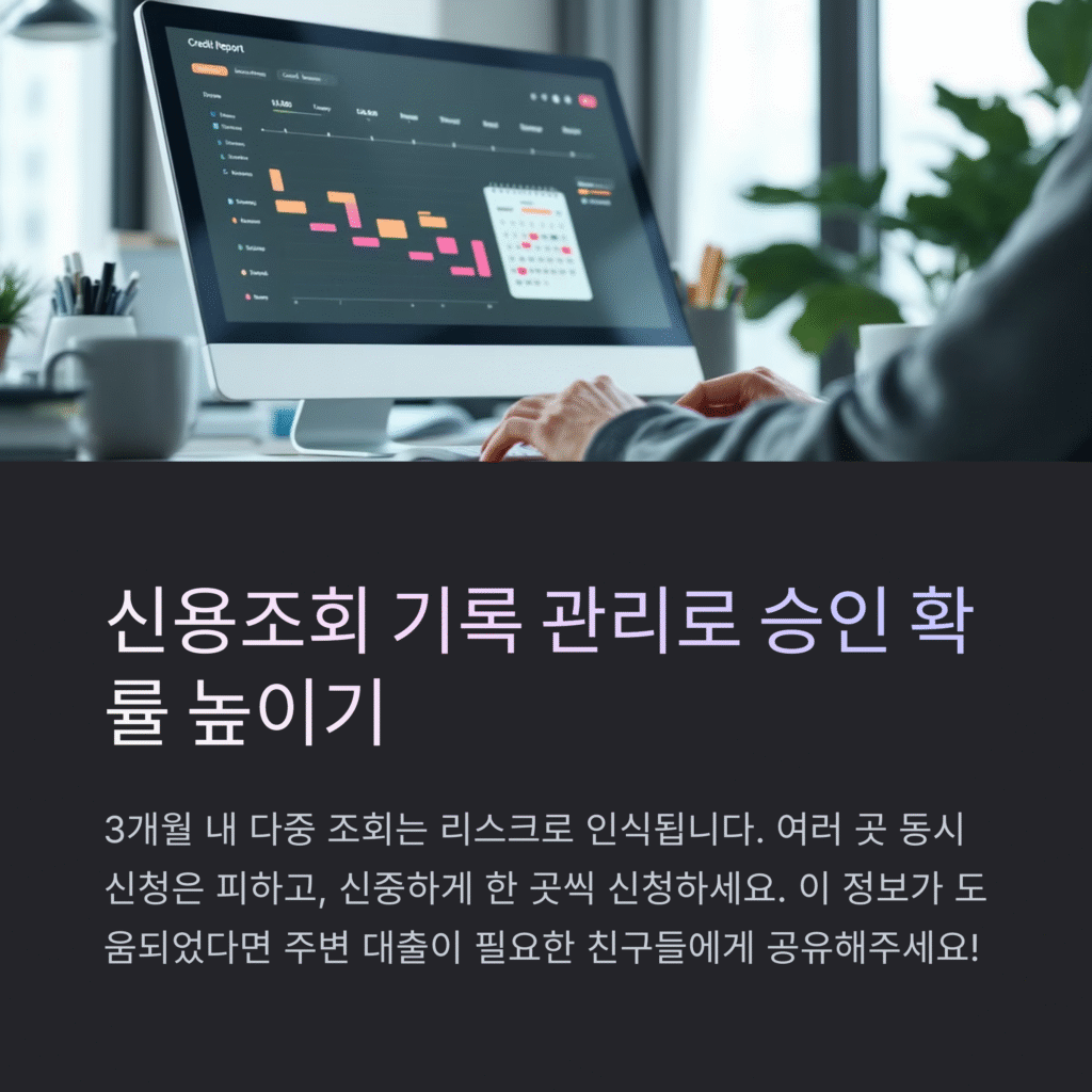 신용조회 기록 관리로 승인 확률 높이기