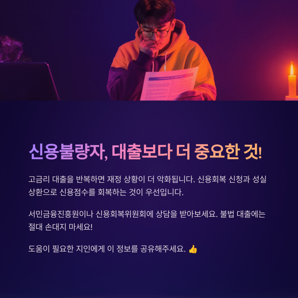 신용불량자, 대출보다 더 중요한 것!