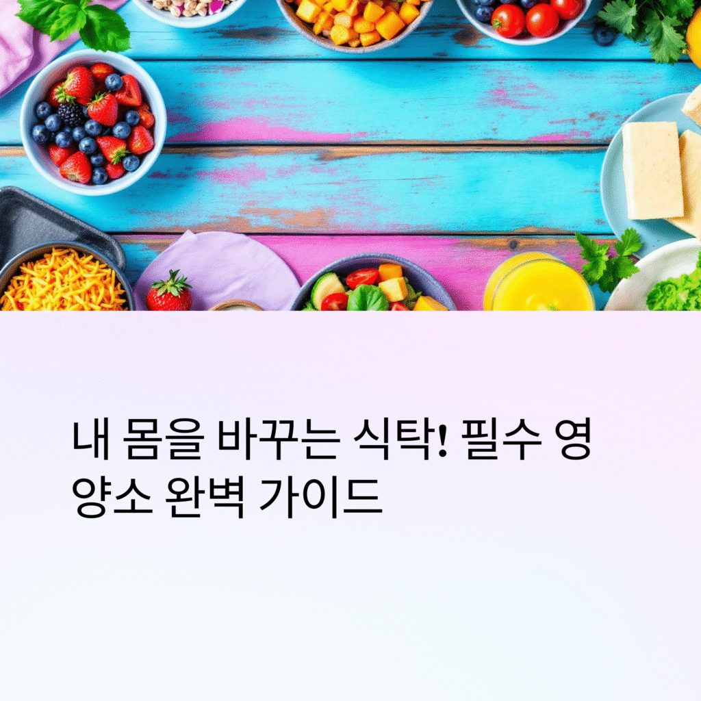 내 몸을 바꾸는 식탁! 필수 영양소 완벽 가이드