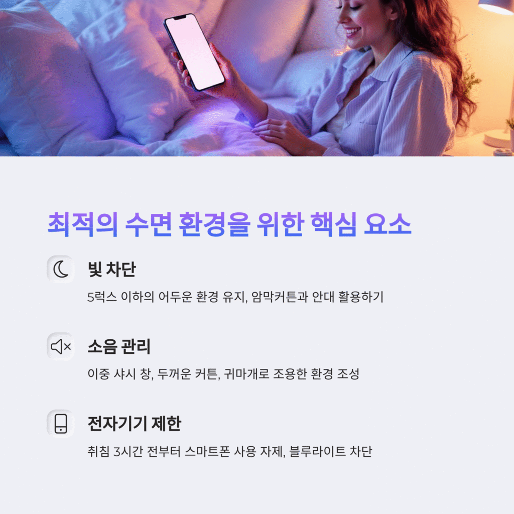 최적의 수면 환경을 위한 핵심 요소