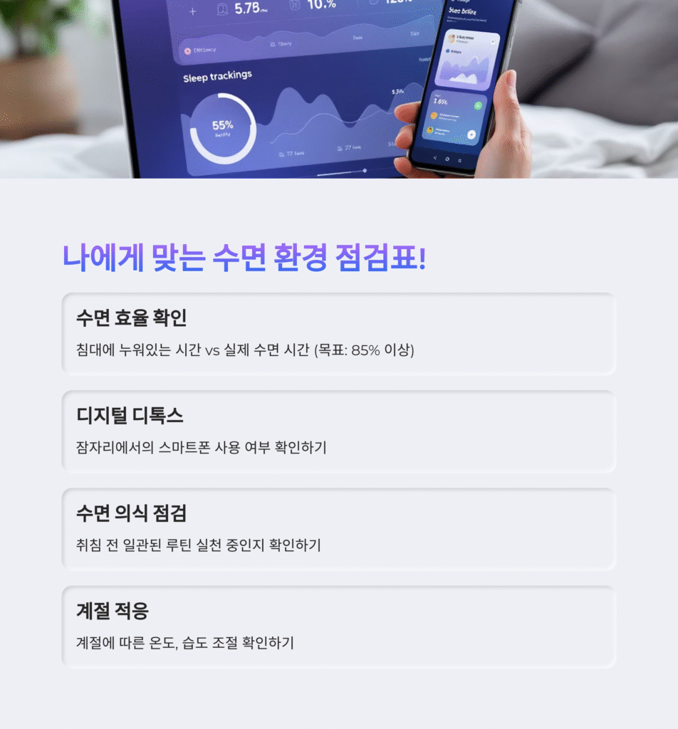 나에게 맞는 수면 환경 점검표!