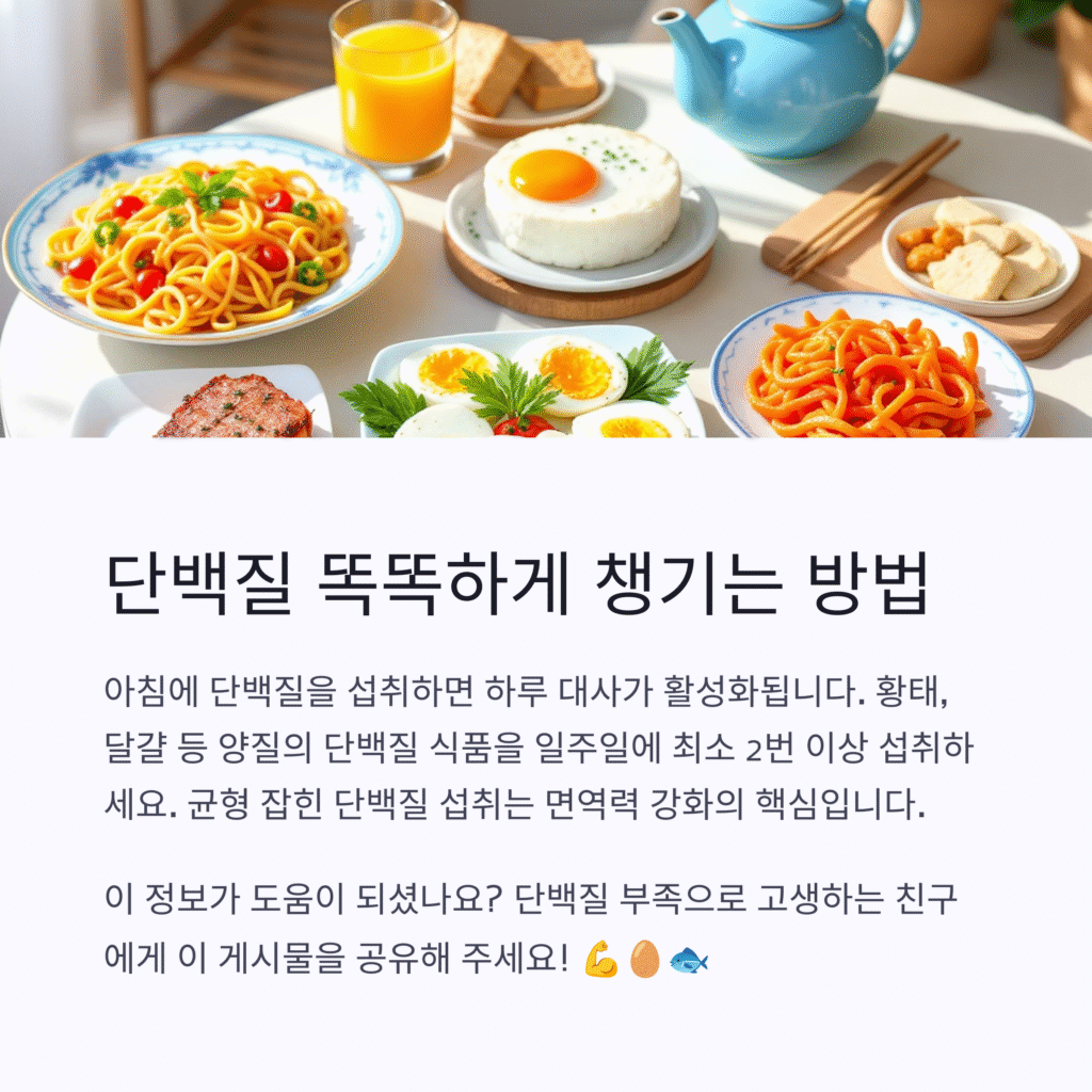 단백질 똑똑하게 챙기는 방법