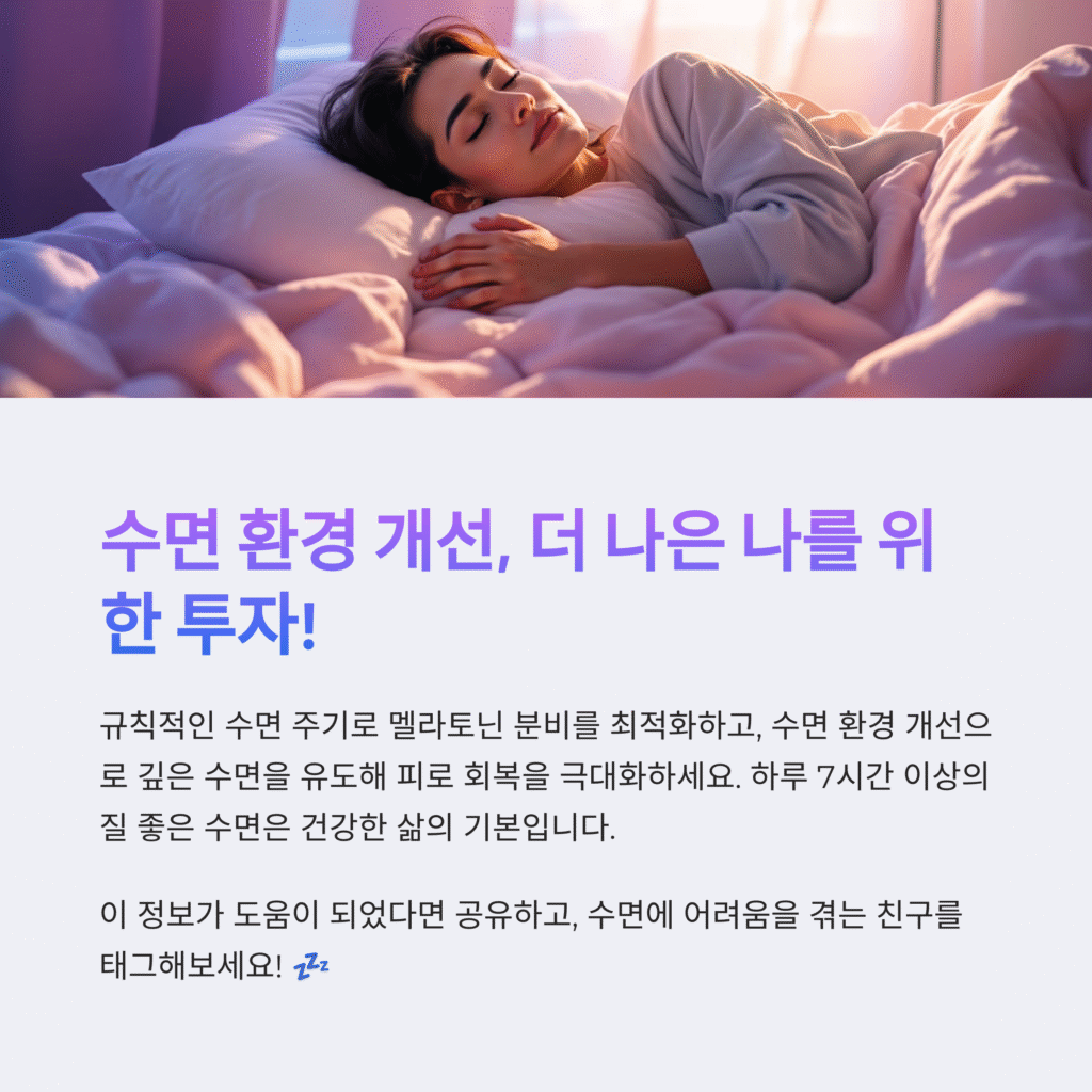 수면 환경 개선, 더 나은 나를 위한 투자!