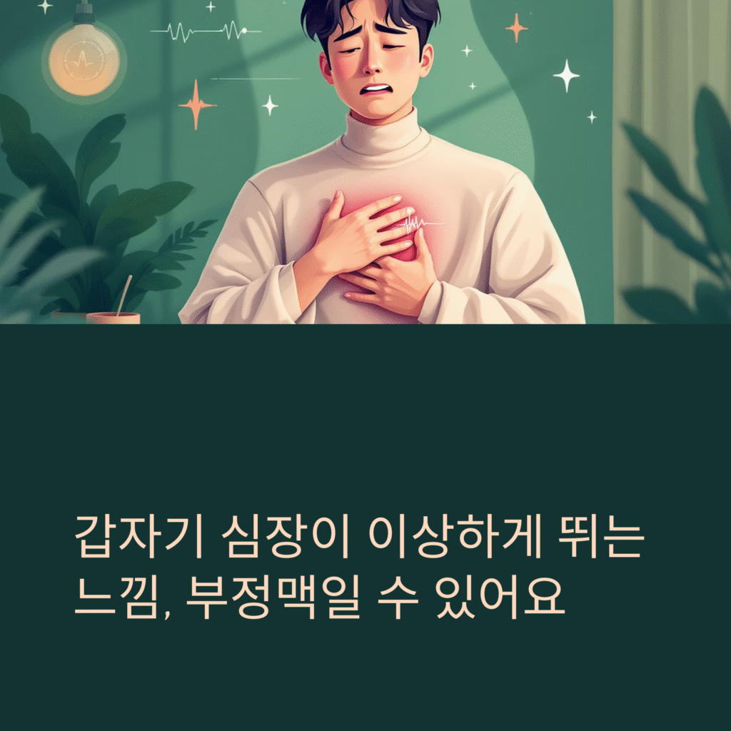 갑자기 심장이 이상하게 뛰는 느낌, 부정맥일 수 있어요