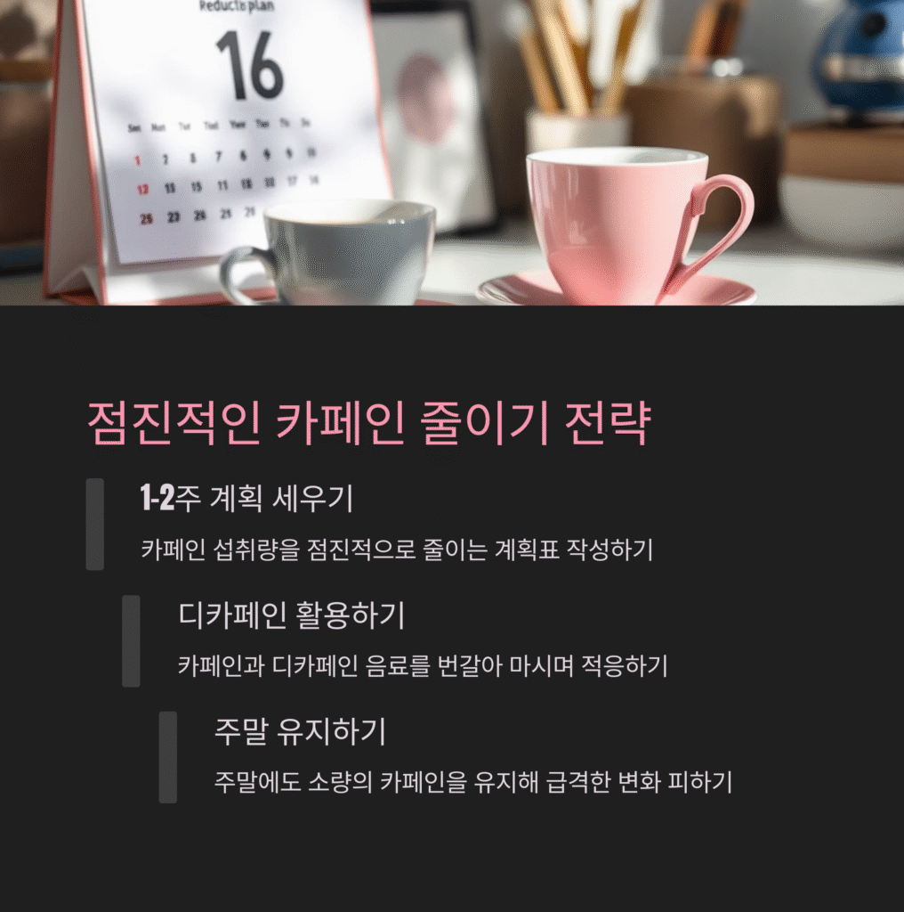 점진적인 카페인 줄이기 전략