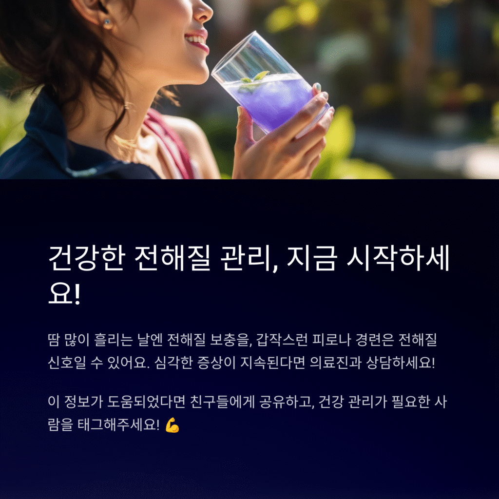 건강한 전해질 관리, 지금 시작하세요!