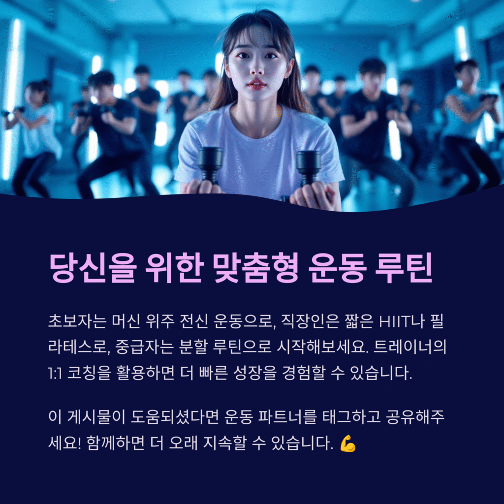 당신을 위한 맞춤형 운동 루틴